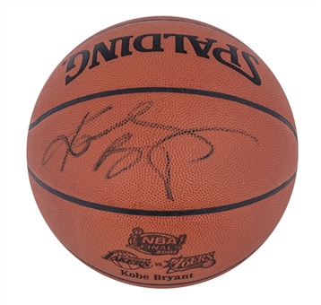 Kobe Bryant Signed 2001 NBA Finals Lakers vs 76ers Official NBA Engraved Basketball (PSA/DNA) 